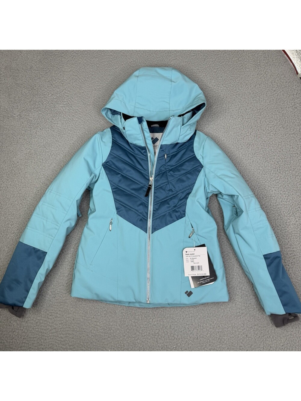 Obermeyer Teen Girls' Rayla Insulated Ski Jacket Size Medium Blue NWT $179